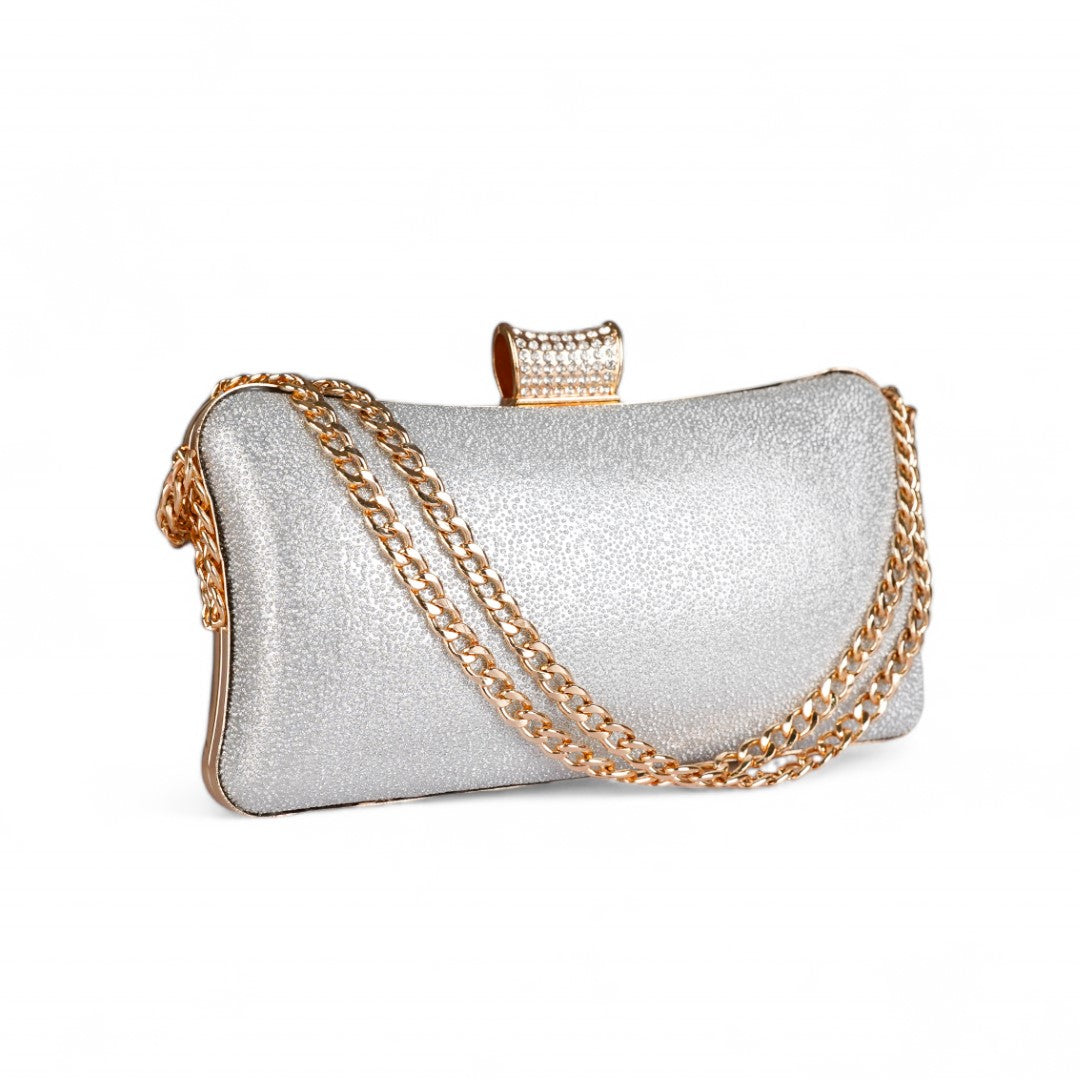 Silver Splash Clutch