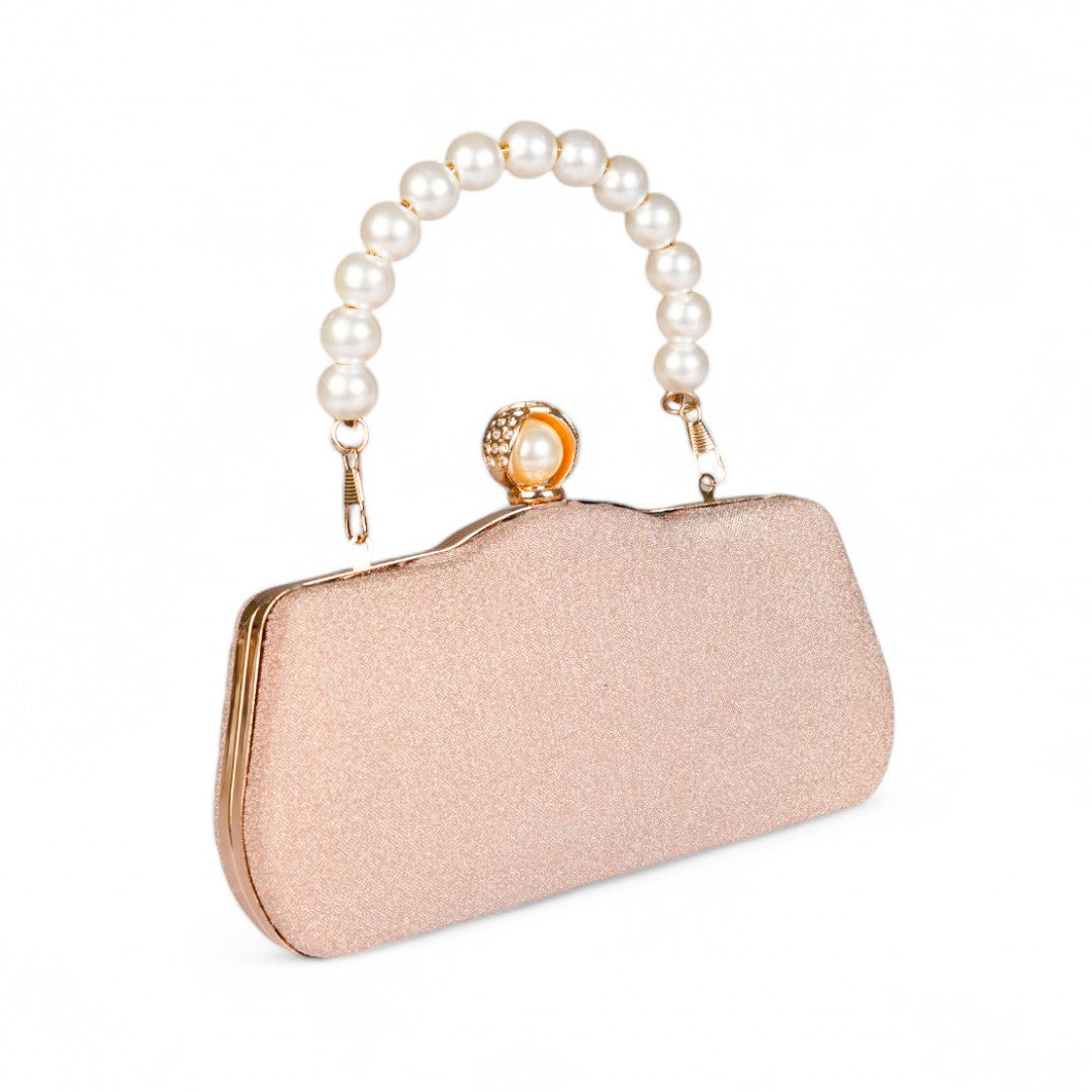 Silver Pearl Handle Clutch