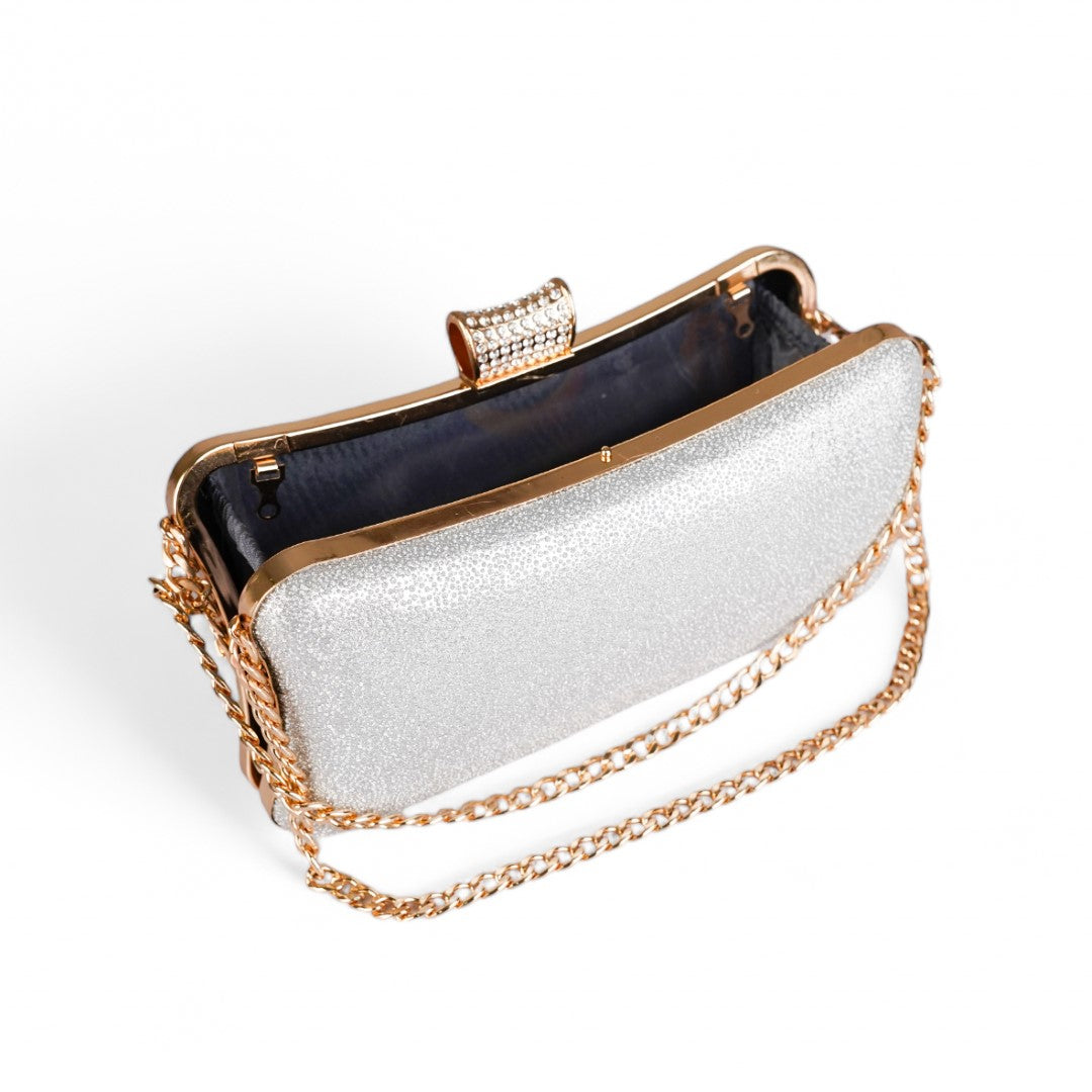Silver Splash Clutch