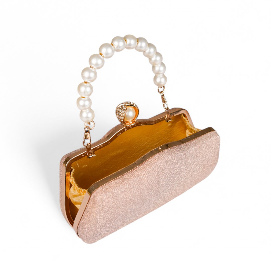 Silver Pearl Handle Clutch