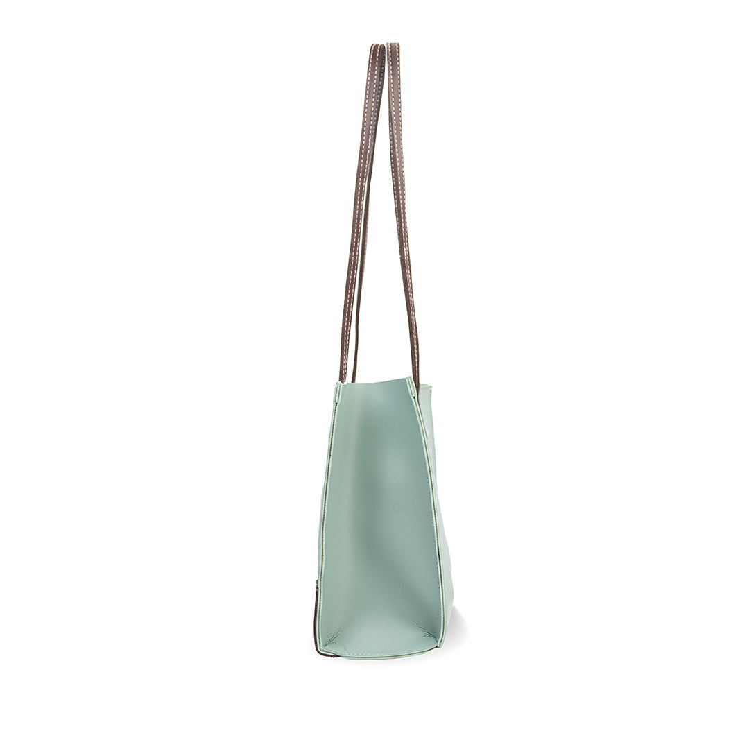 Tea Green Pink Baguci Tote Bag