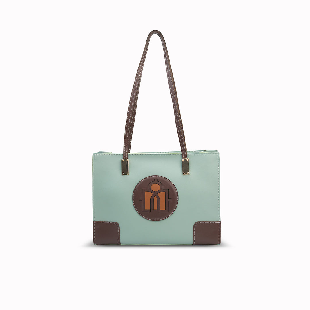 Tea Green Pink Baguci Tote Bag