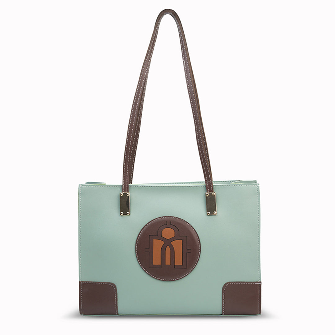 Tea Green Pink Baguci Tote Bag