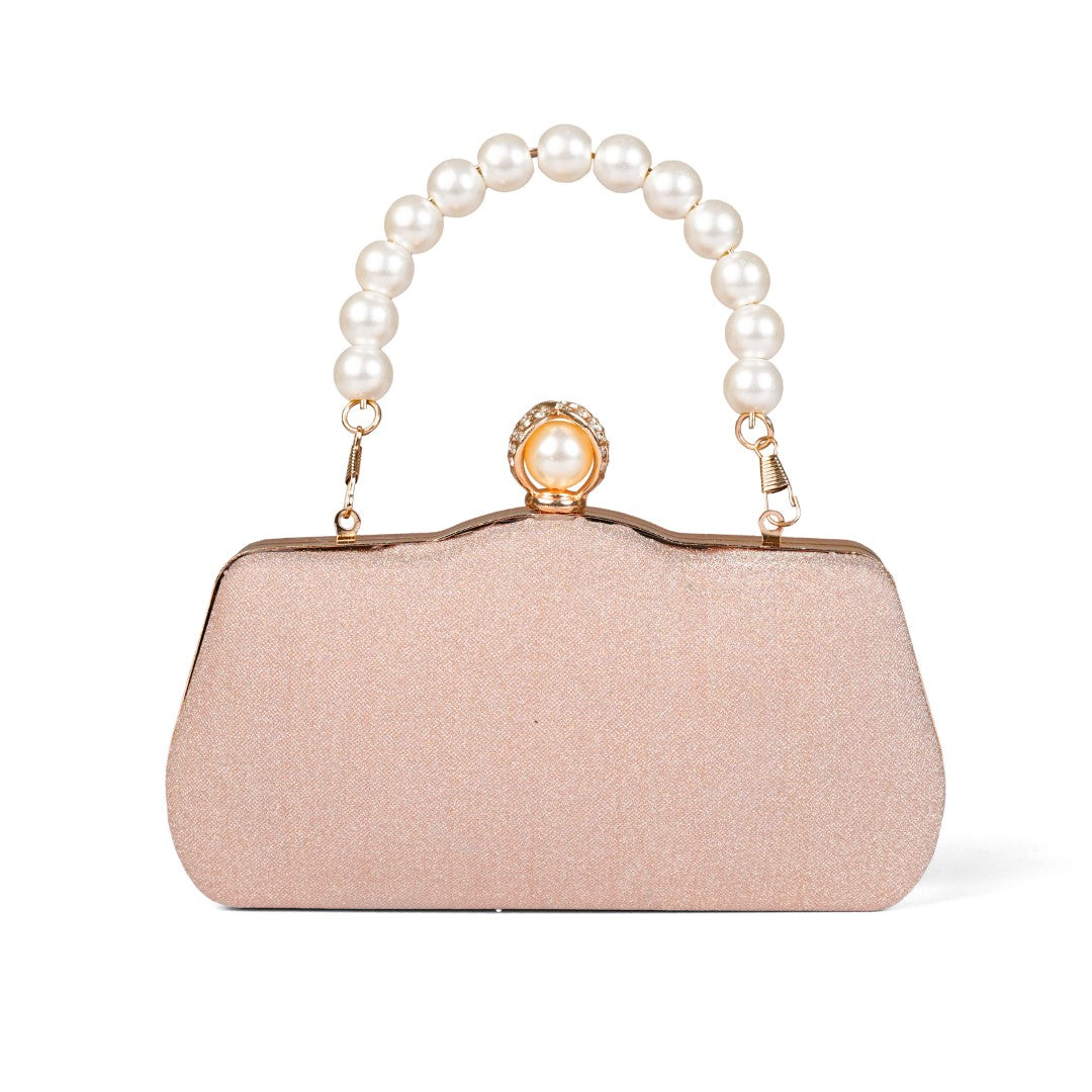 Silver Pearl Handle Clutch