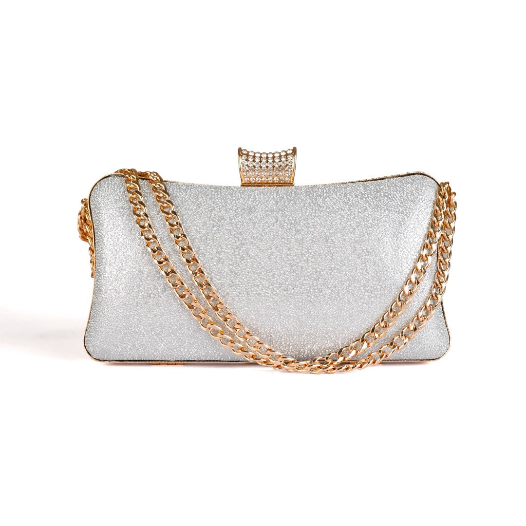 Silver Splash Clutch