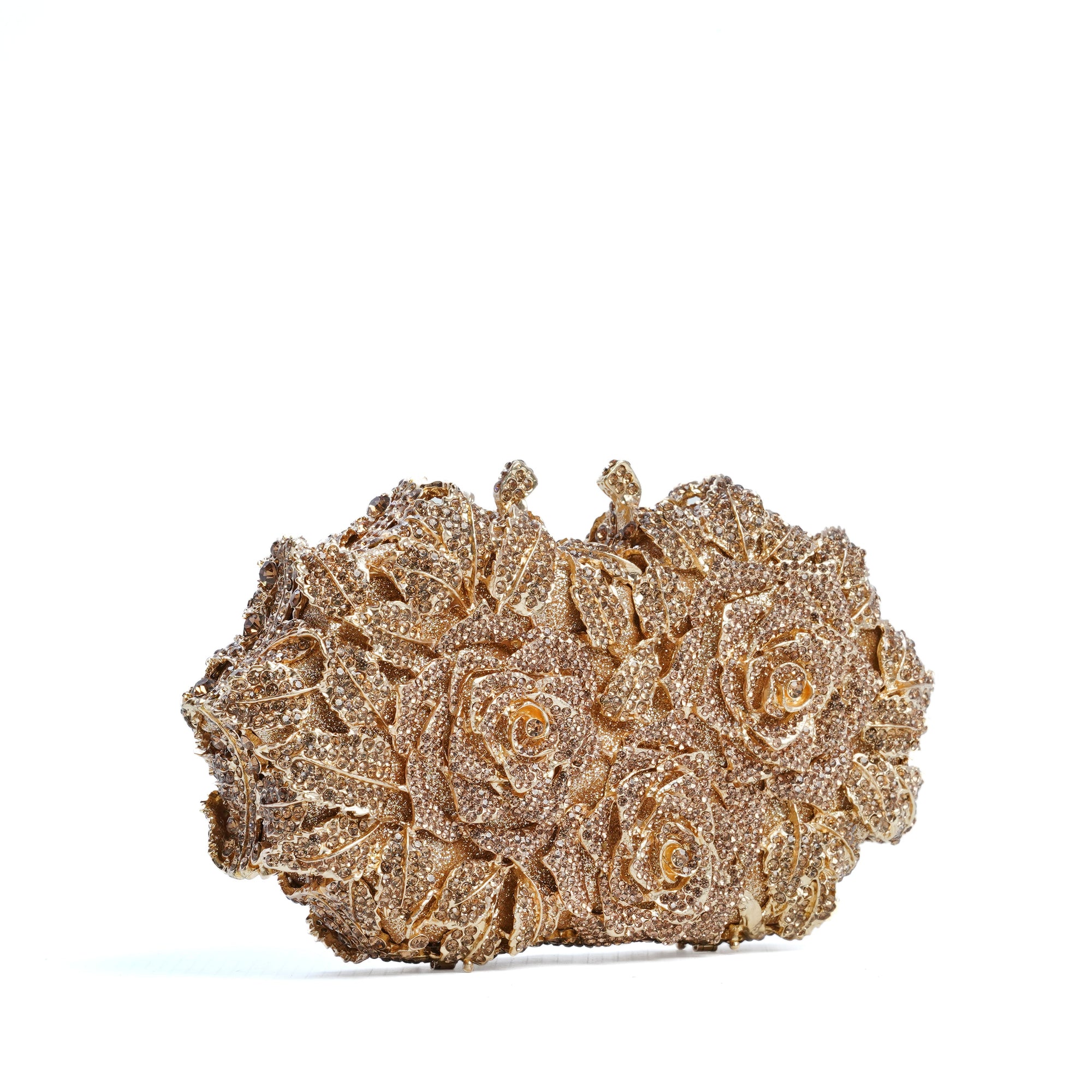 Silver Royal Flowers Clutch