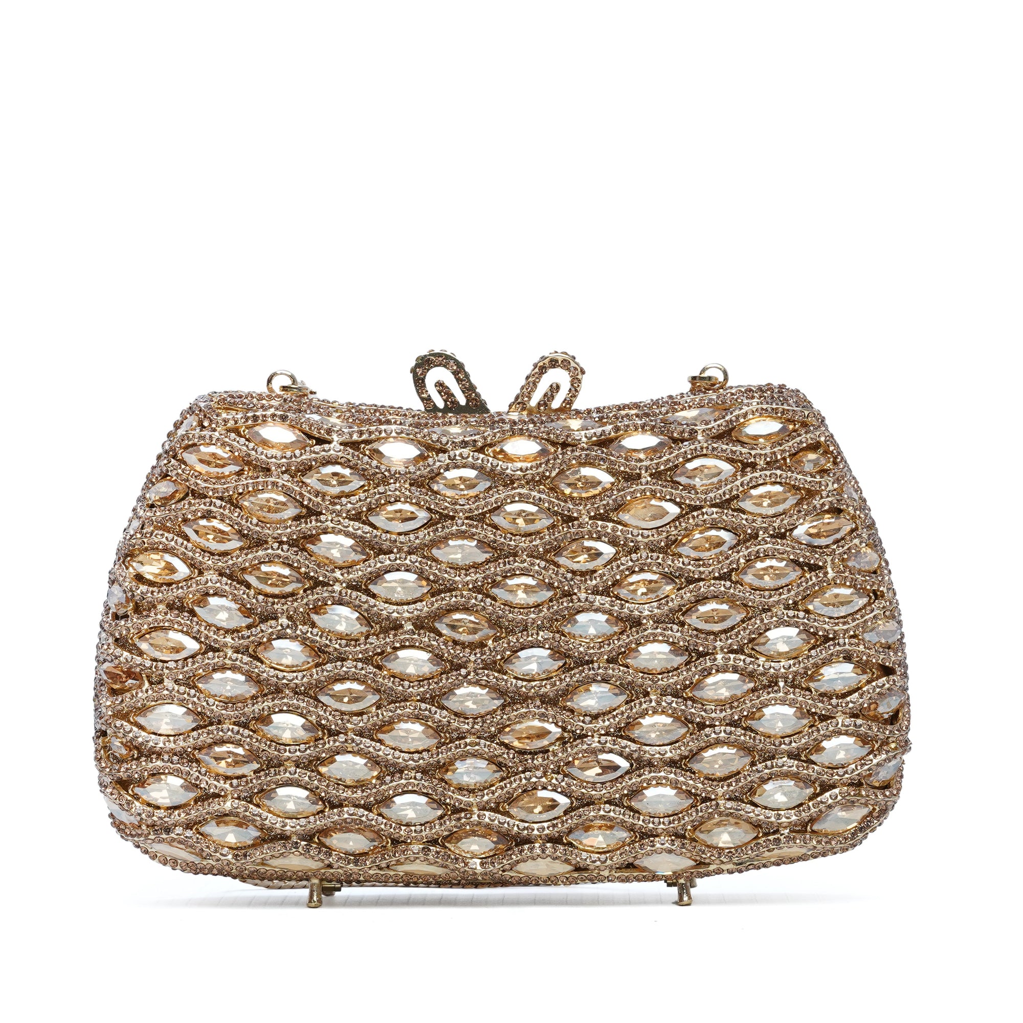 Silver Royal Crystal Clutch