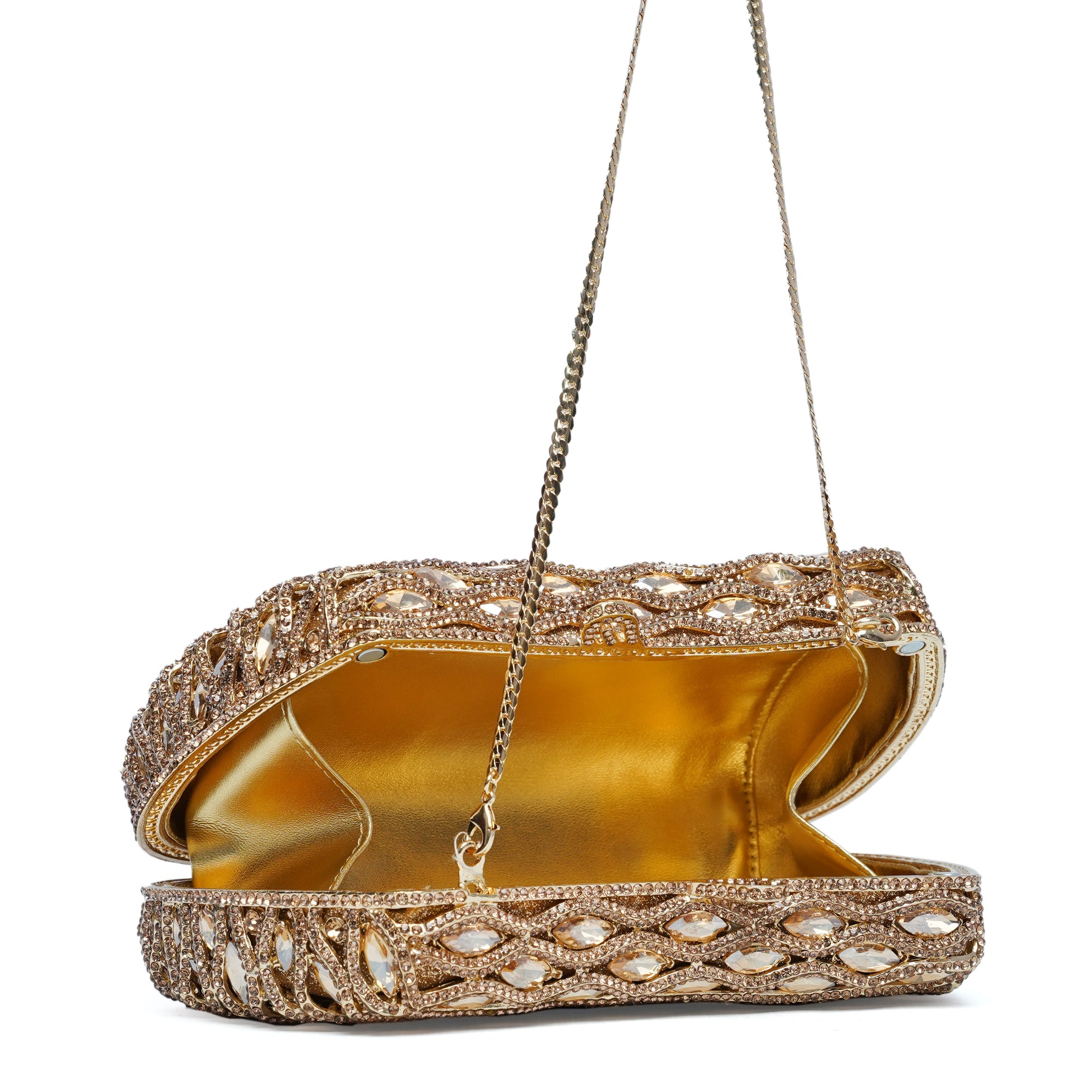 Silver Royal Crystal Clutch