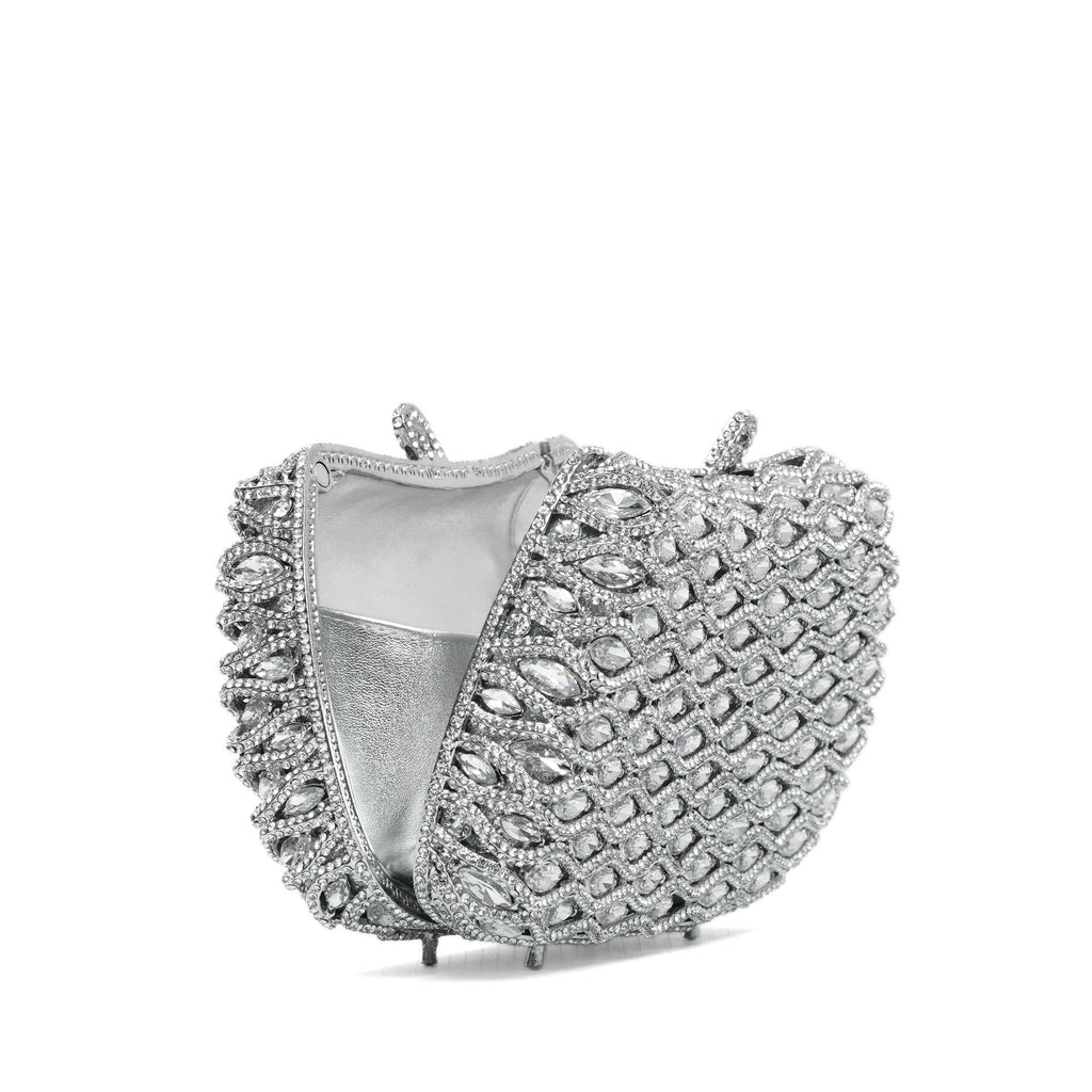 Silver Royal Crystal Clutch